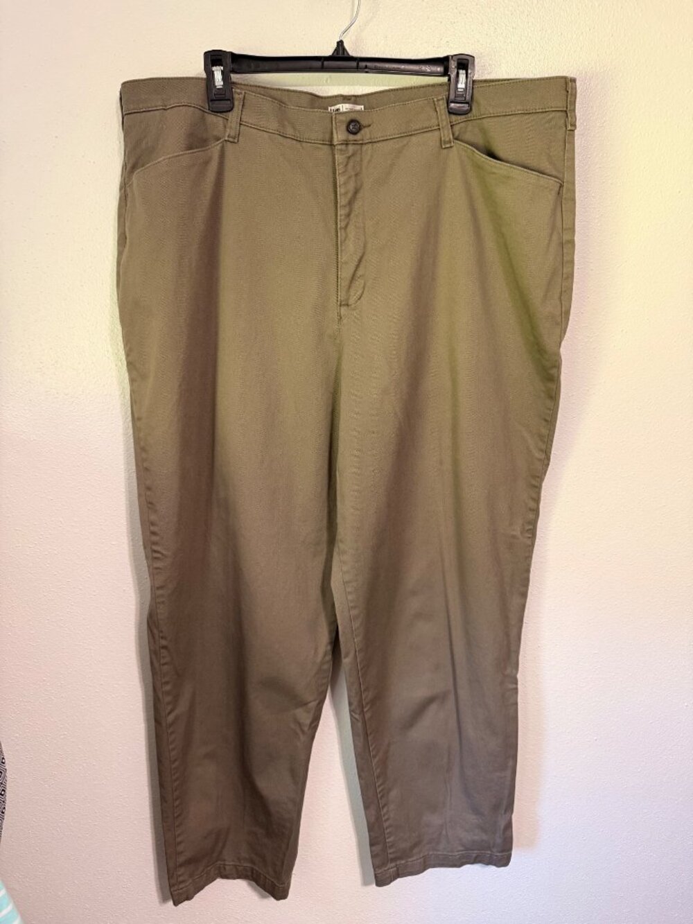 Lee At The Waist Khaki Chino Pants Trousers slacks Womans Plus 24W